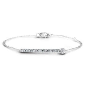 10k White Gold Diamond Bracelet