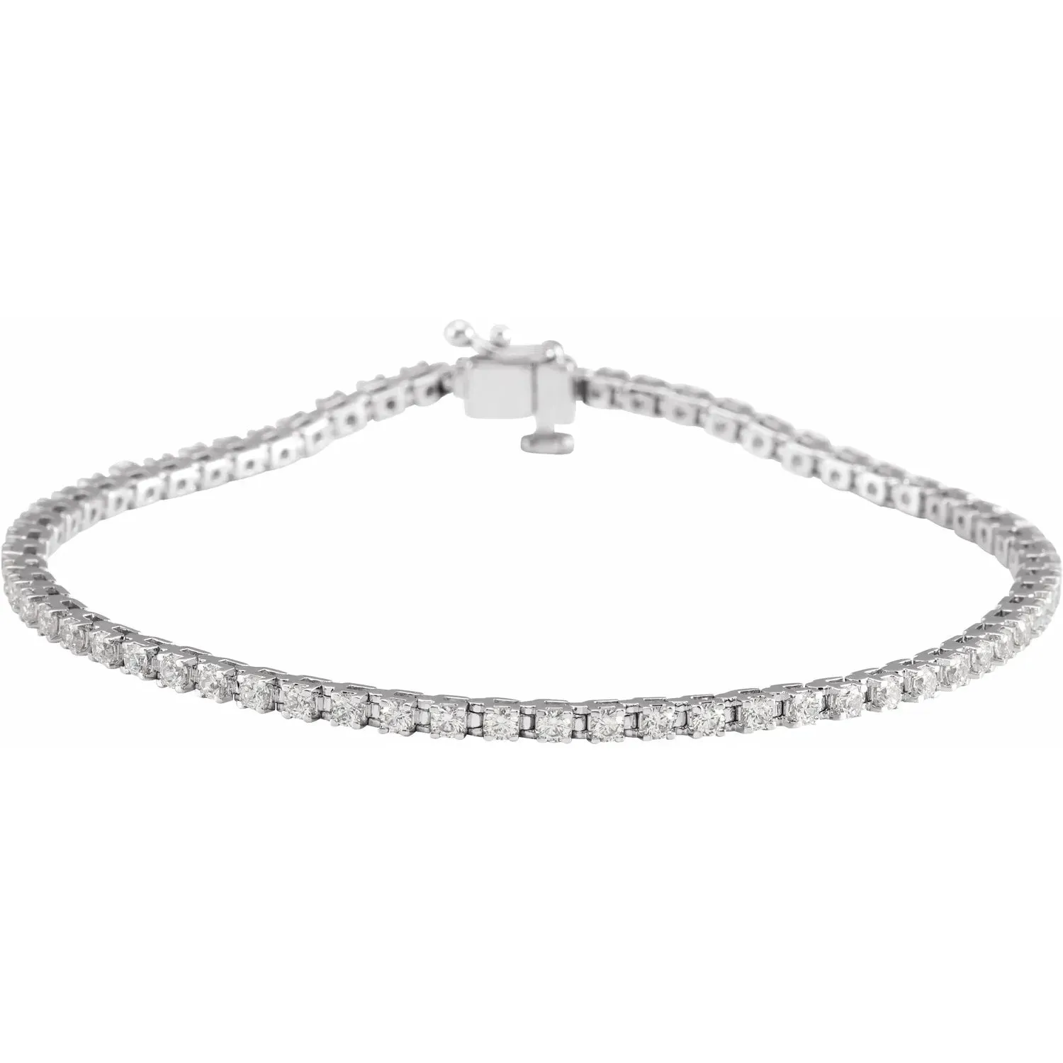 14KW Diamond Line Bracelet w/ 2.0  CTW & 7.25" Long