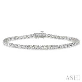 14KW Diamond Tulip Tennis Bracelet w/ 2.0 CTW 7"