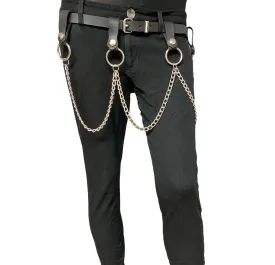 3/4" Plain  Belt With Removable  Ring And Chain
4 Pcs Leather Strap And Hanging Chain
Genuine Cowhide Leather