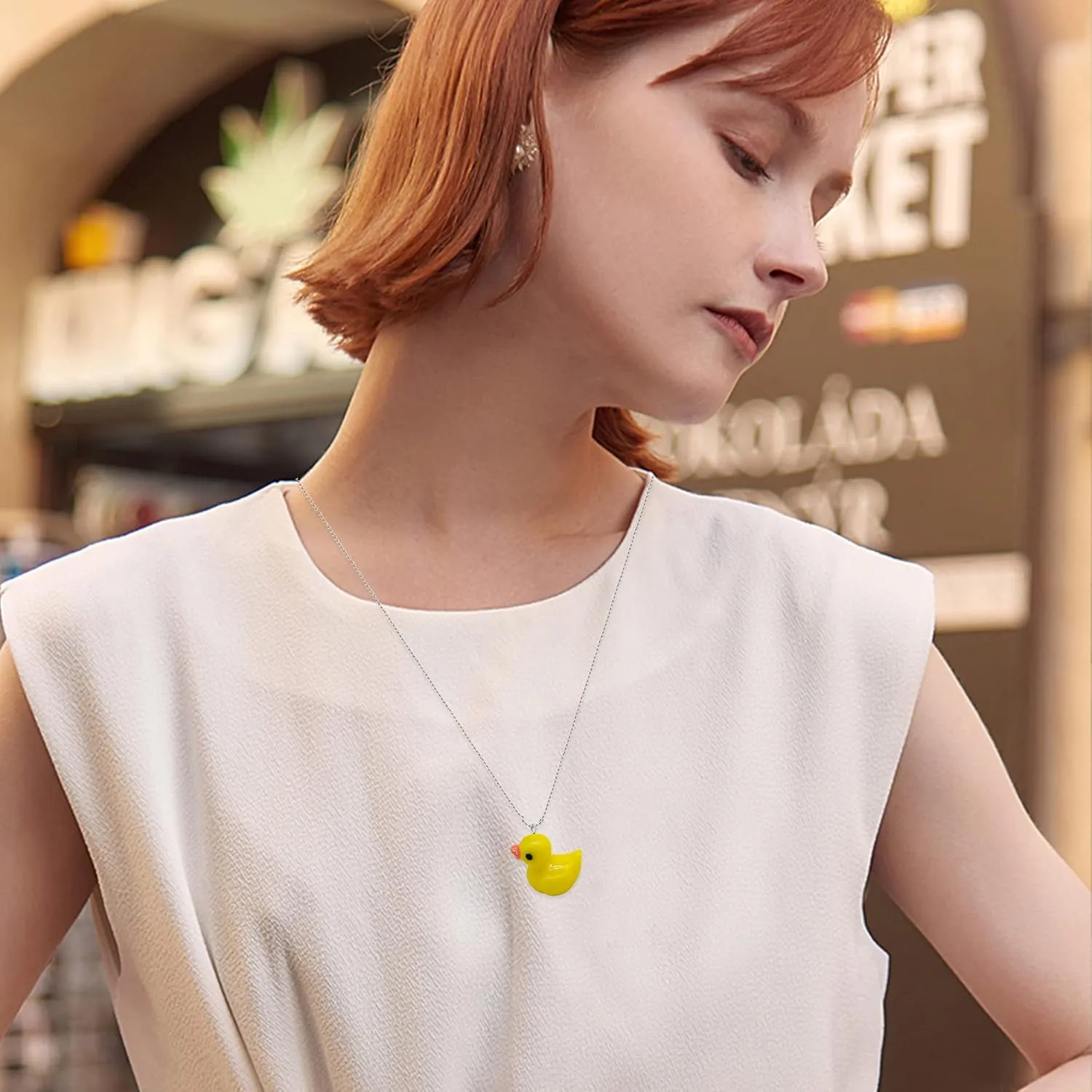 5 Pairs of Cute Duck Dangle Drop Earrings, Funny Resin Little Duckie Pendant Earrings, Indie Aesthetic Creative Personalized Earrings Jewelry Gifts for Women