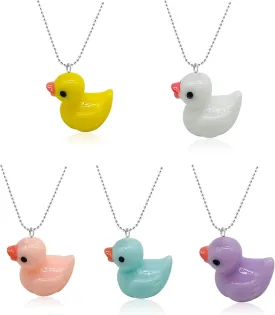 5 Pairs of Cute Duck Dangle Drop Earrings, Funny Resin Little Duckie Pendant Earrings, Indie Aesthetic Creative Personalized Earrings Jewelry Gifts for Women