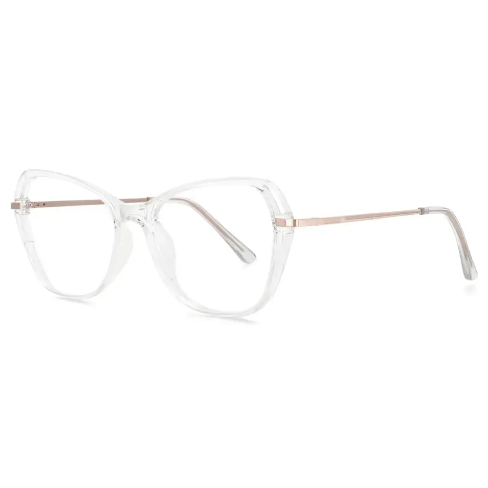53835 Fashion Cat Eye anti Blue Light Optical Glasses Frames Women Plastic Titanium Computer Eyeglasses