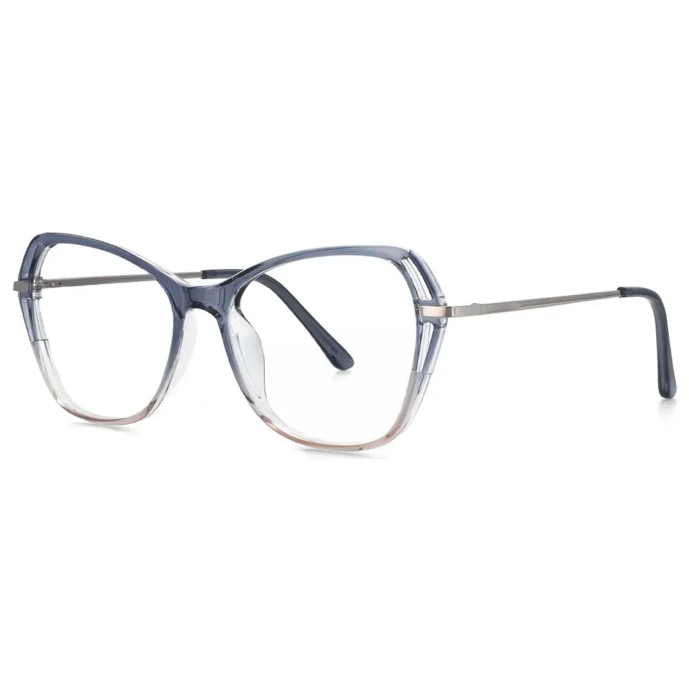 53835 Fashion Cat Eye anti Blue Light Optical Glasses Frames Women Plastic Titanium Computer Eyeglasses