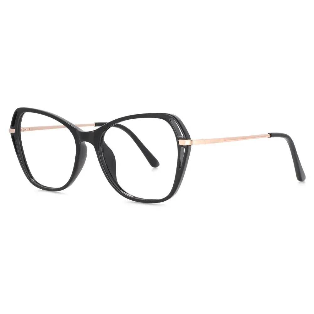 53835 Fashion Cat Eye anti Blue Light Optical Glasses Frames Women Plastic Titanium Computer Eyeglasses