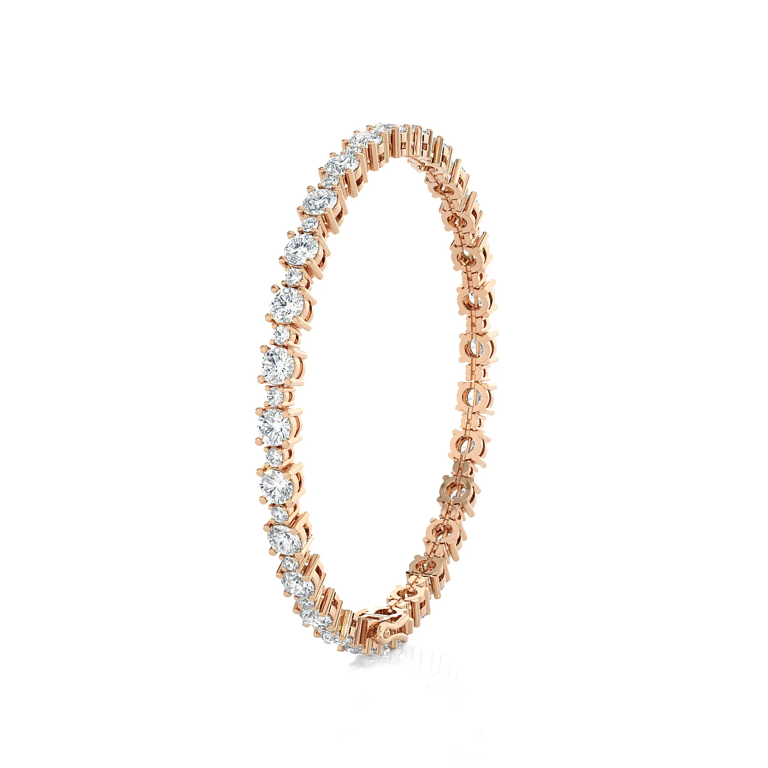 8 ctw Round Lab Grown Diamond Tennis Bracelet