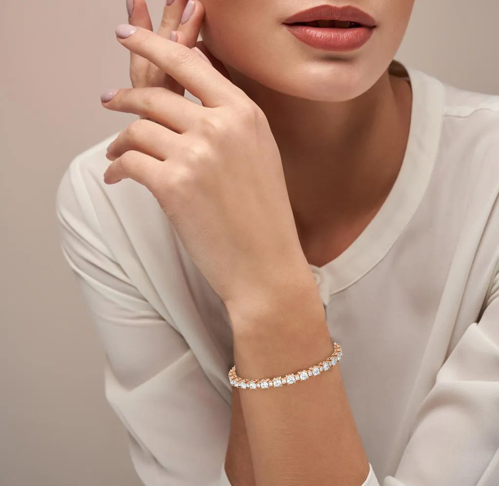 8 ctw Round Lab Grown Diamond Tennis Bracelet