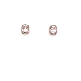 9ct Rose Gold and Earth Grown Morganite Earrings