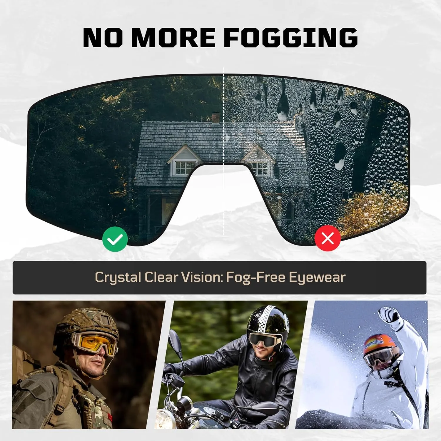 Airsoft Goggles Anti Fog - Tactical Safety Glasses with 3 Impact-Resistant Lenses for Shooting, Skiing & Riding