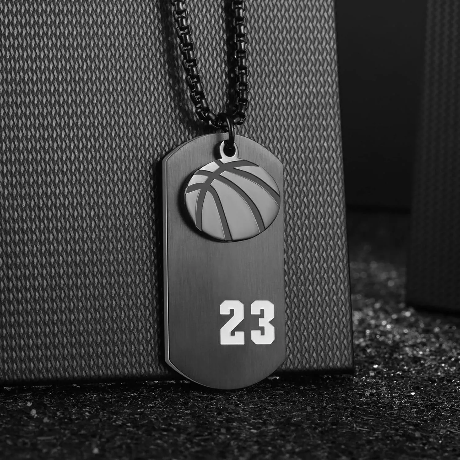 Basketball Number Necklace Stainless Steel Sports Dog Tag Basketball Pendant Christians Philippians 4:13 Charm, I Can Do All Things Jewelry for Birthday Christmas