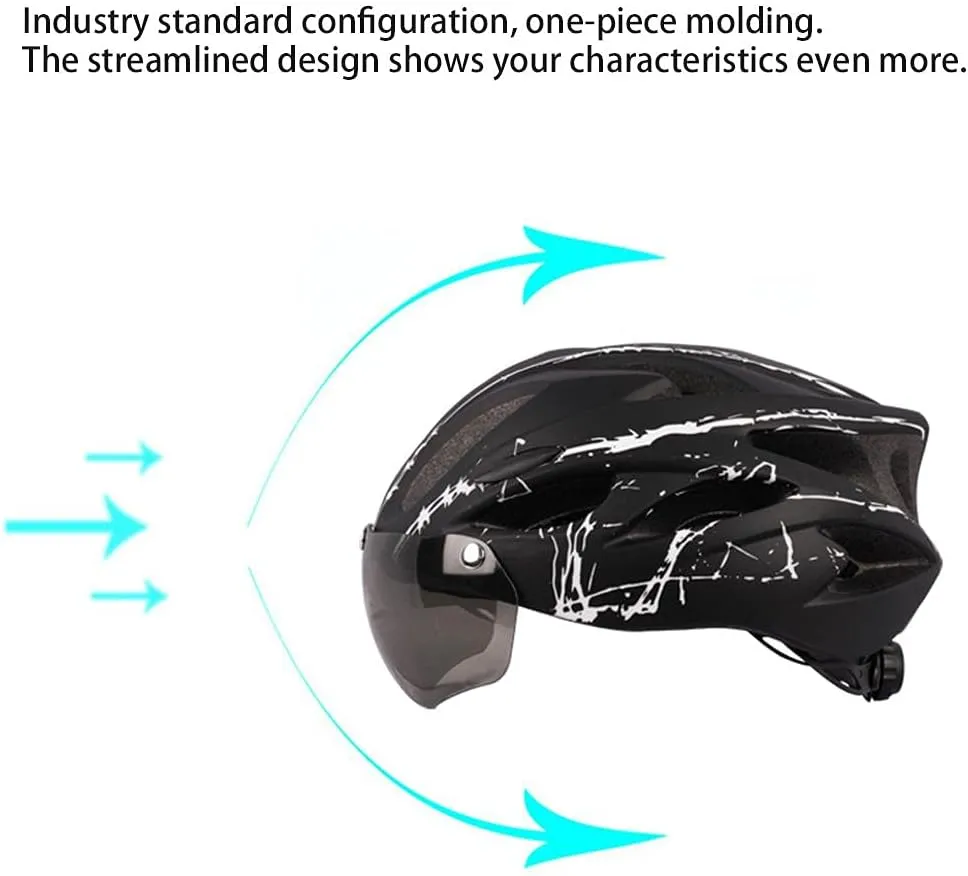 Bike Helmet for Men Women Adult Protective Cycling Helmet with Magnetic Visor for, Roller Skate, Scooter, Electric, Mountain Bike, Skateboards,