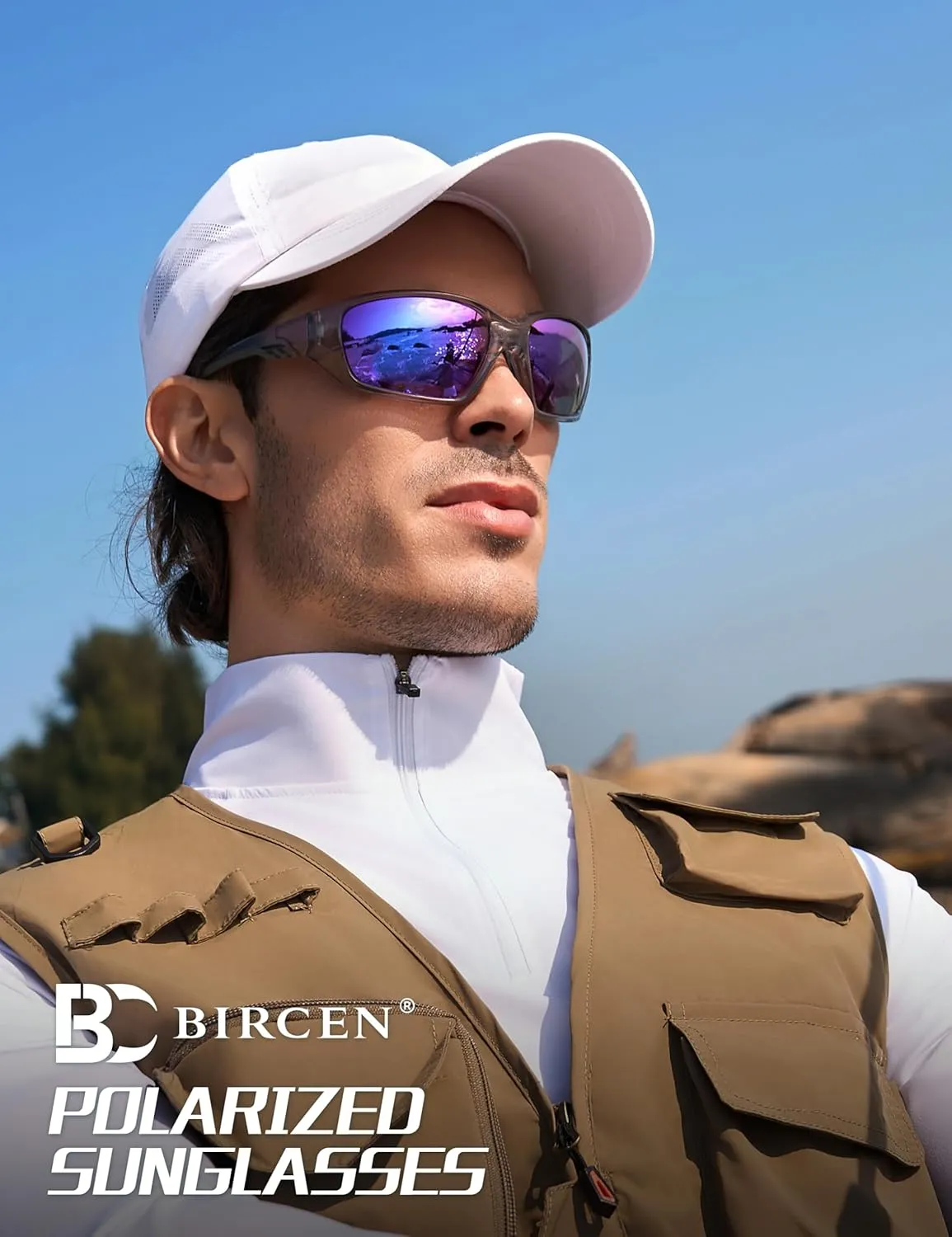 BIRCEN Sport Polarized Sunglasses for Men - Women:UV Protection Shades for Fishing Driving Cycling Running