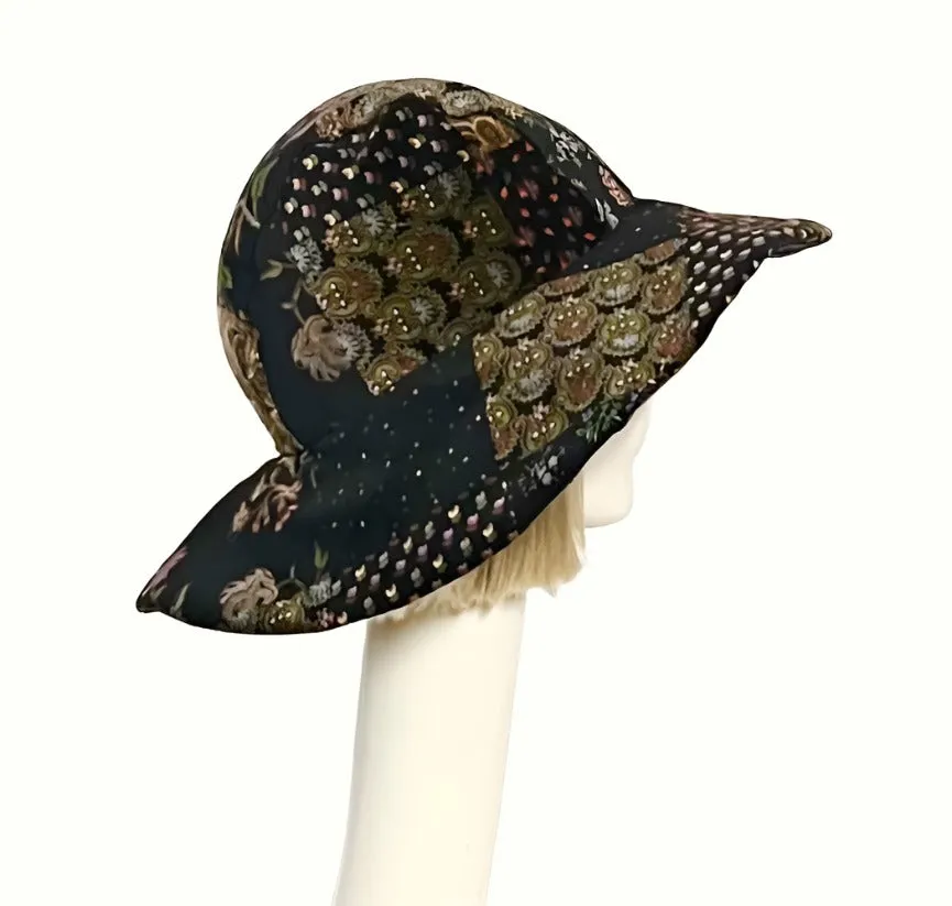 Black Velveteen Sun Hat