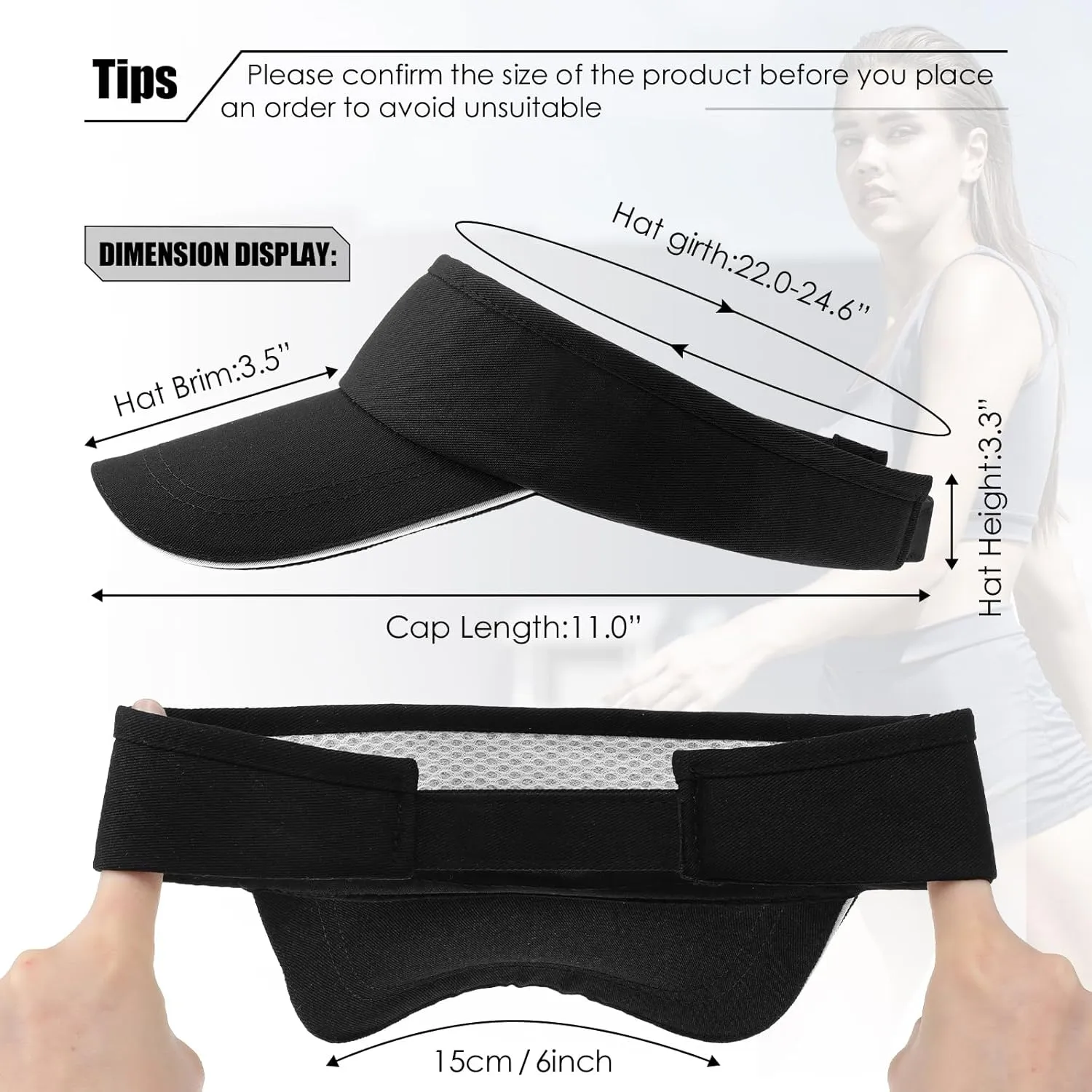 Bonuci 24 pcs Sun Visor Unisex Sun Visors Hats UV Protection Sun Hat for Women Men Tennis Baseball Golf Caps Bulk