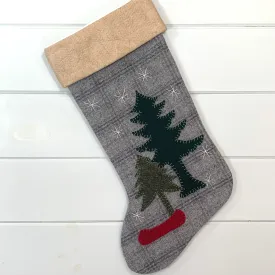 Canoe in the Woods Christmas Stocking