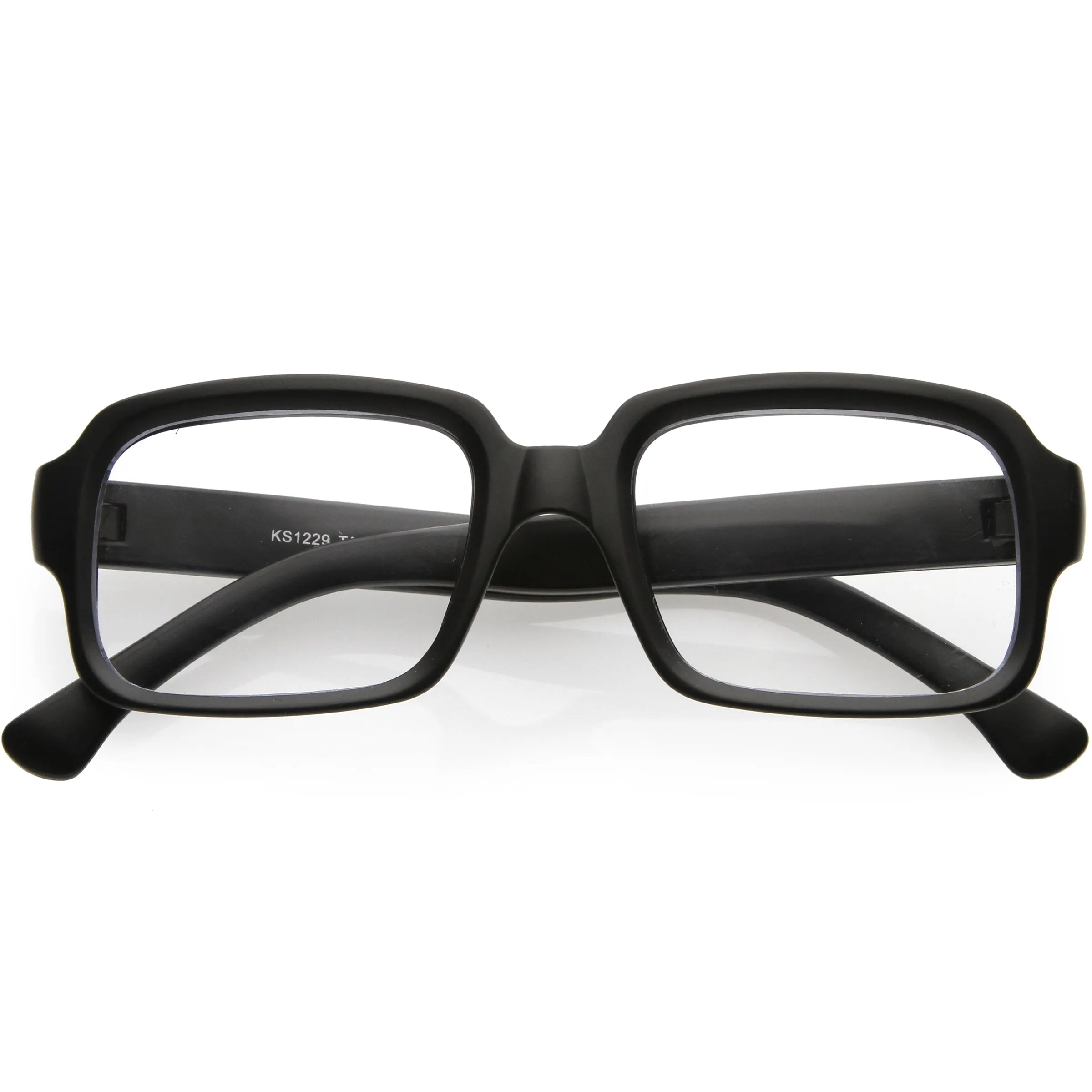 Casual Thick Rimmed Retro Rectangle Blue Light Glasses D012