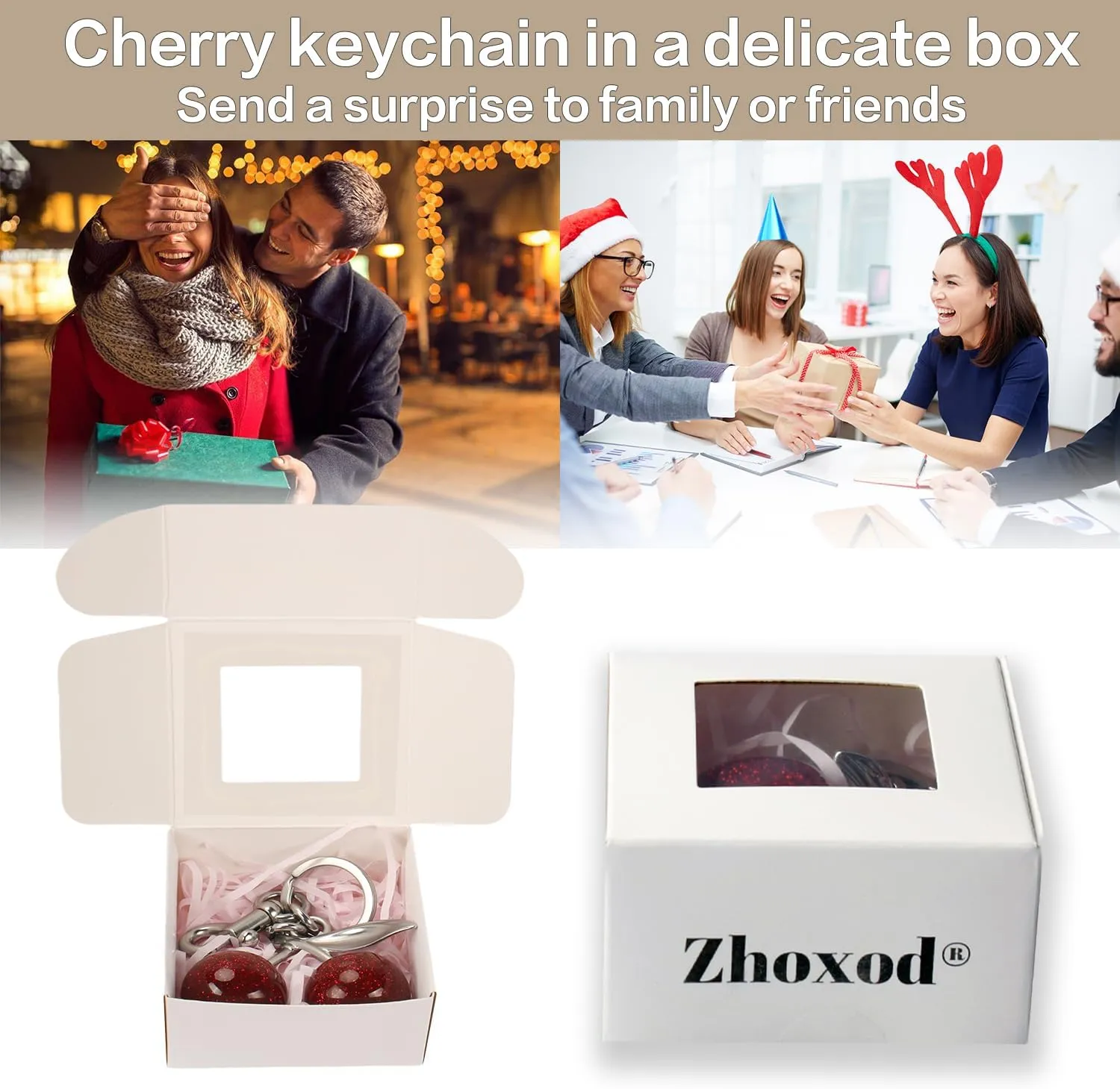 Cherry Keychain Bag Charms -Made of Resin Alloy MaterialFashion Enthusiasts Cherry Charm for Purse Accessories
