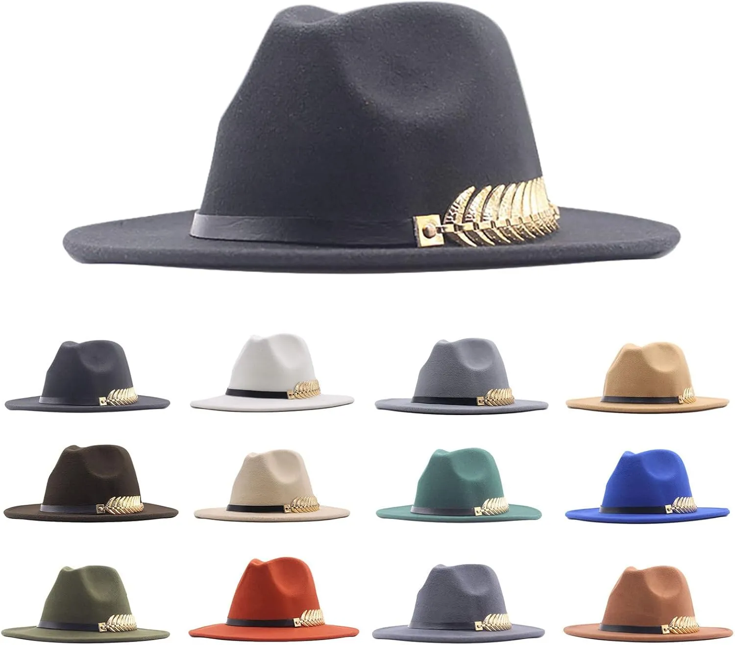 Classic Straw Western Cowboy Hat for Women and Men Wide Brim Roll Up Fedora Hats Felt Cowboy Cowgirl CapFit