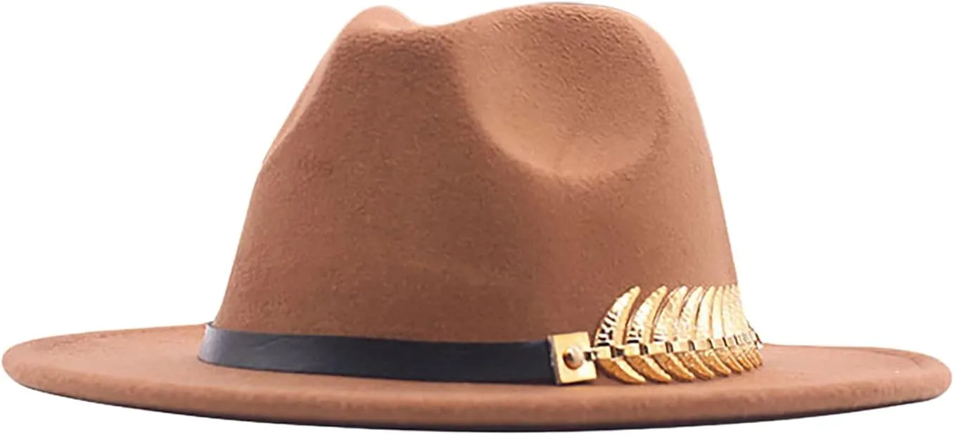 Classic Straw Western Cowboy Hat for Women and Men Wide Brim Roll Up Fedora Hats Felt Cowboy Cowgirl CapFit