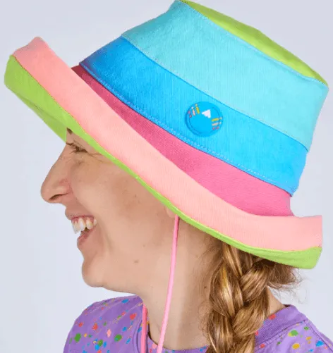 Color Block Denim Sun Hat
