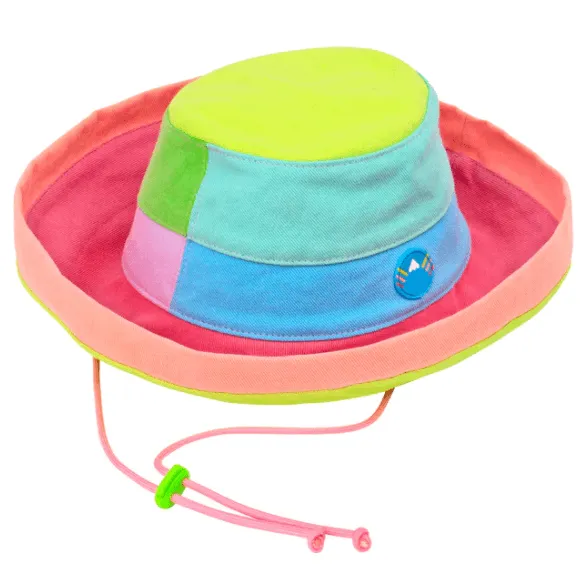 Color Block Denim Sun Hat