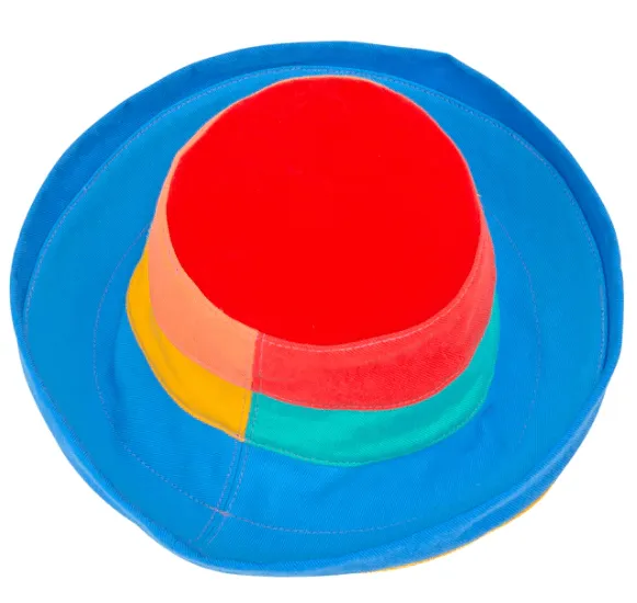 Color Block Denim Sun Hat