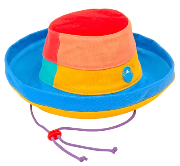 Color Block Denim Sun Hat