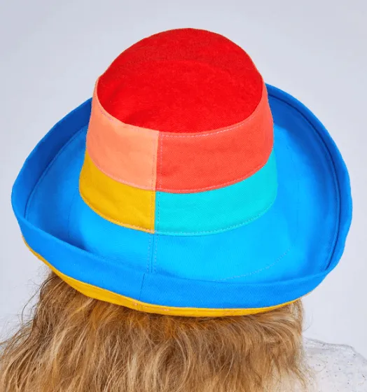 Color Block Denim Sun Hat