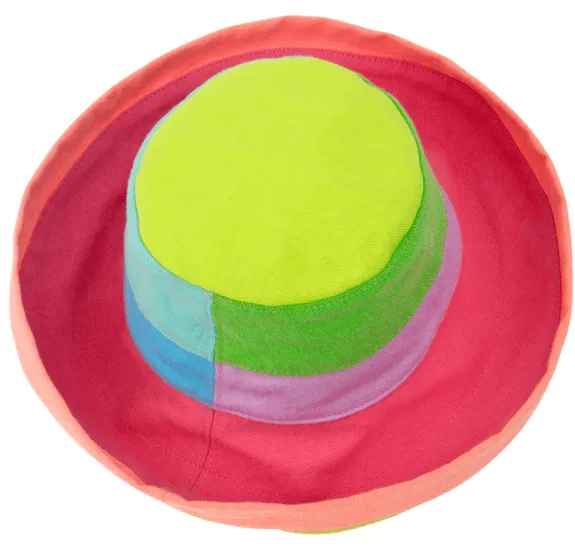 Color Block Denim Sun Hat