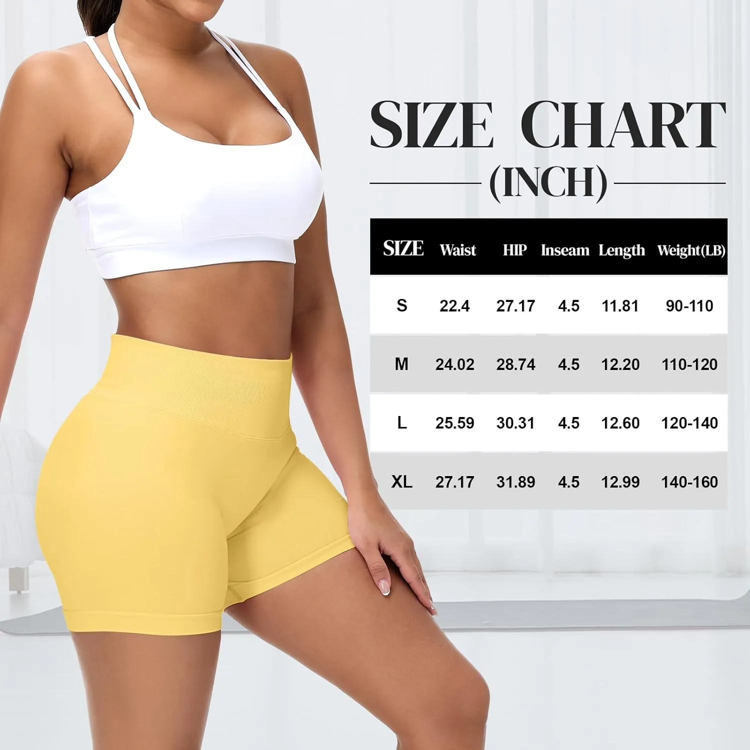 Coume 3 Pack Women Workout Impact Shorts 4.5" Scrunch Butt Lifting High Waisted Seamless Biker Athletic Gym Yoga Shorts