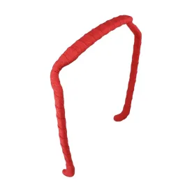 Curly Thick Hair - Medium Headband - Hand-Wrapped Solids (Original, Red)