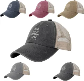 Custom Hat Design Your Own, Personalized Classic Hats for Men Women,Customizable Baseball Cap Dad for Outdoor Adjustable