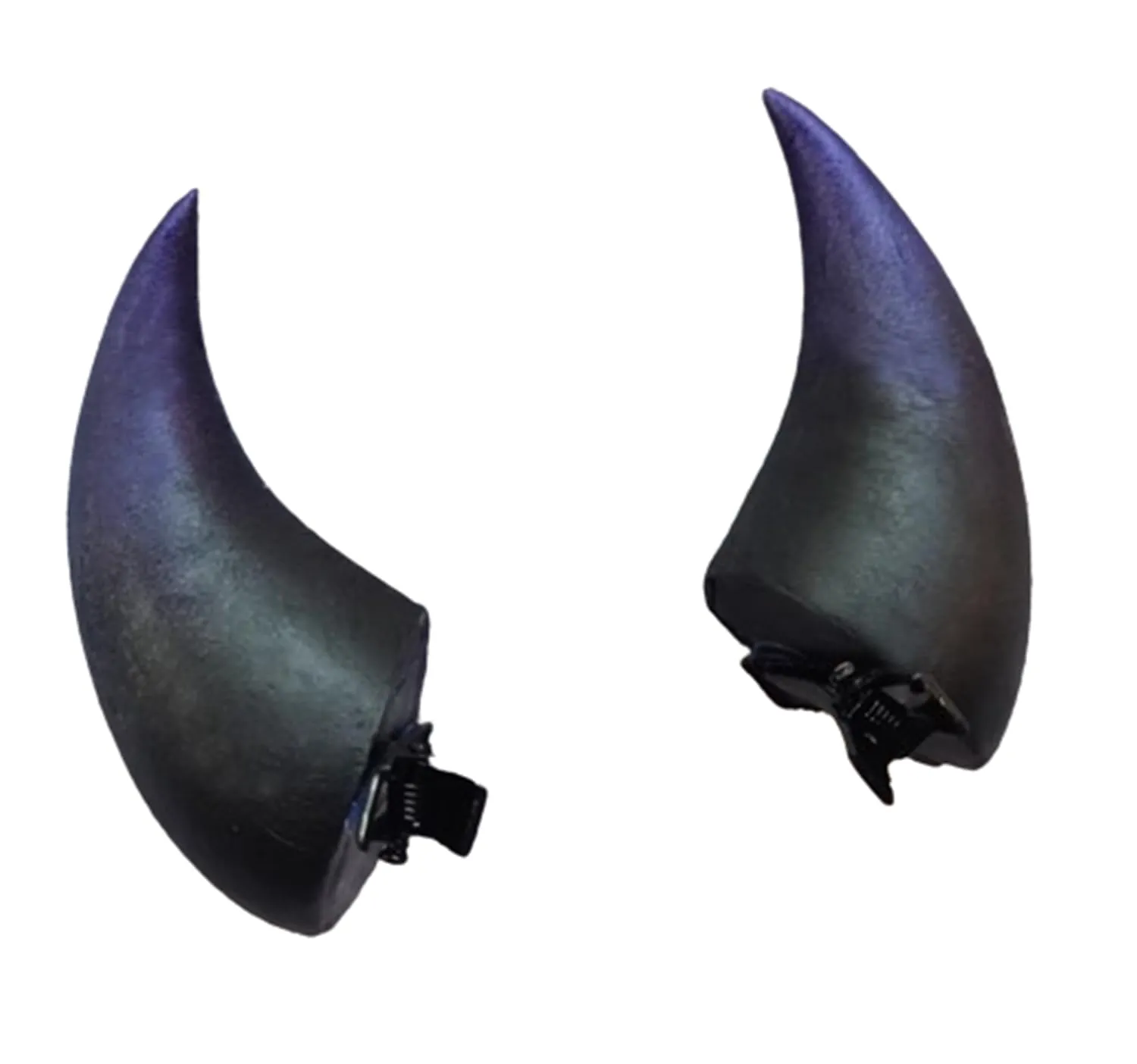 Dark Gothic Devil Horns Ghost Hairpin Edge Hair clips Skull Butterfly Bat Ear Costume Halloween Cartoon Hair Accessories (black purple)