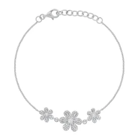 Diamond Daisy Trio Fashion Bracelet
