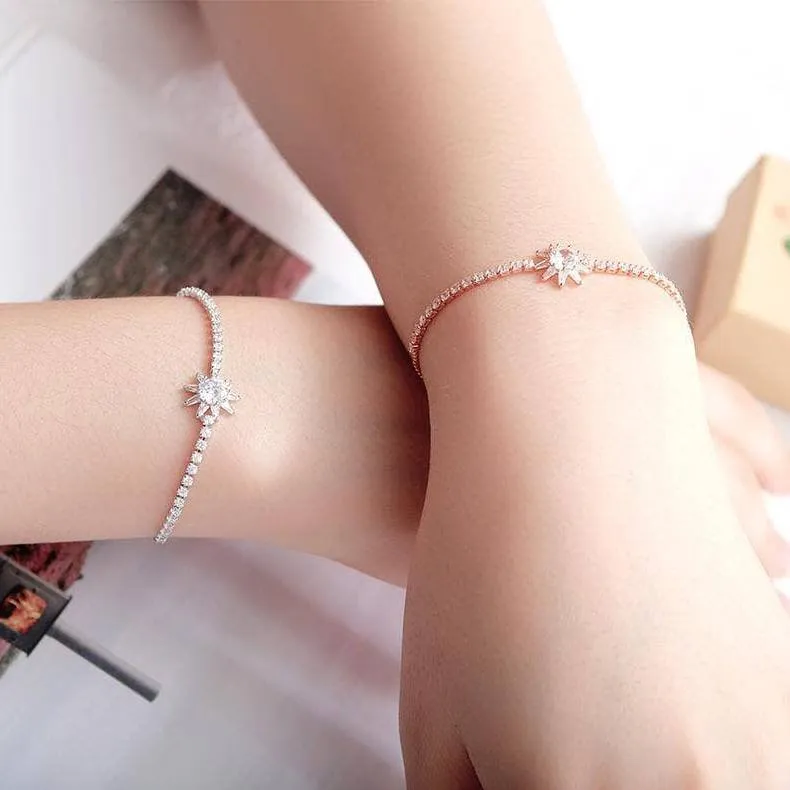Diamond Sun-shaped Fashionable Simple Bracelet