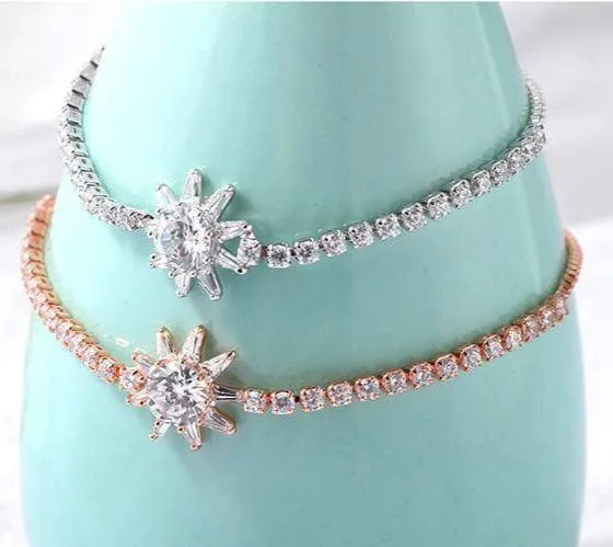 Diamond Sun-shaped Fashionable Simple Bracelet