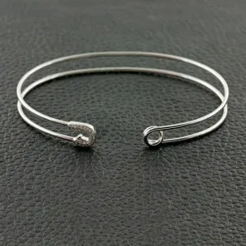 Diaper Pin Bangle Bracelet