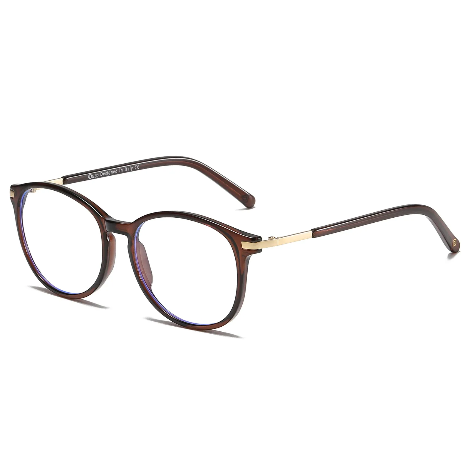 DUCO Round Blue Light Blocking Glasses Computer Screen Glasses Non Prescription Eyeglasses 5213