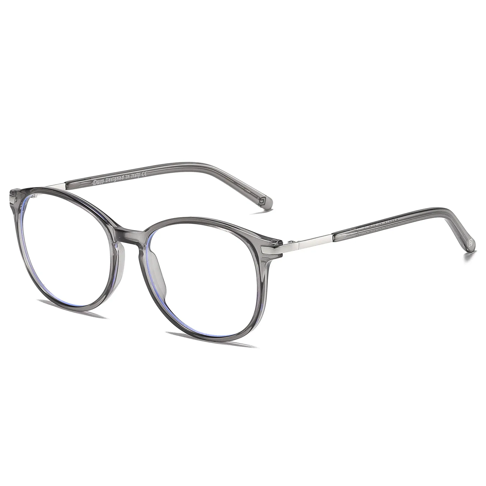DUCO Round Blue Light Blocking Glasses Computer Screen Glasses Non Prescription Eyeglasses 5213