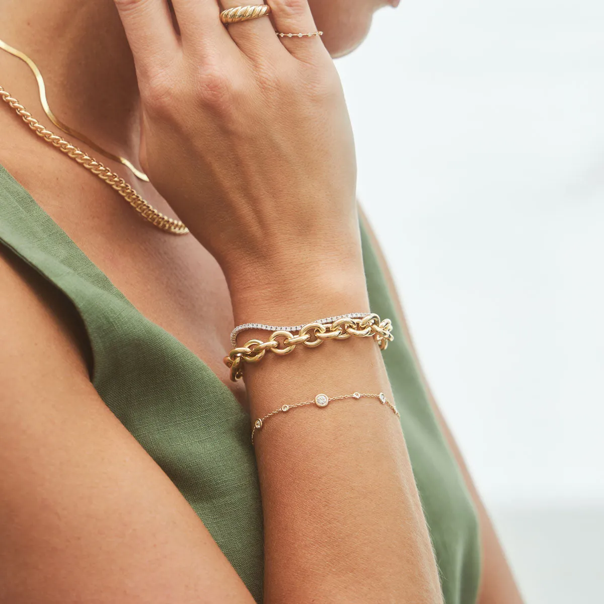 Endless Diamond Strand Bracelet