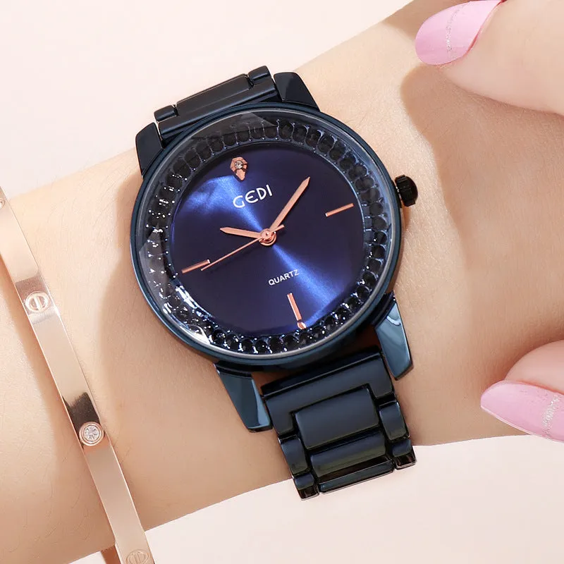 Exquisite Diamond-studded Quartz Women's Watch