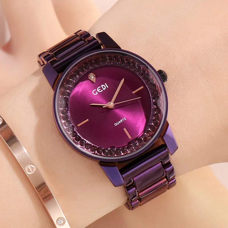 Exquisite Diamond-studded Quartz Women's Watch