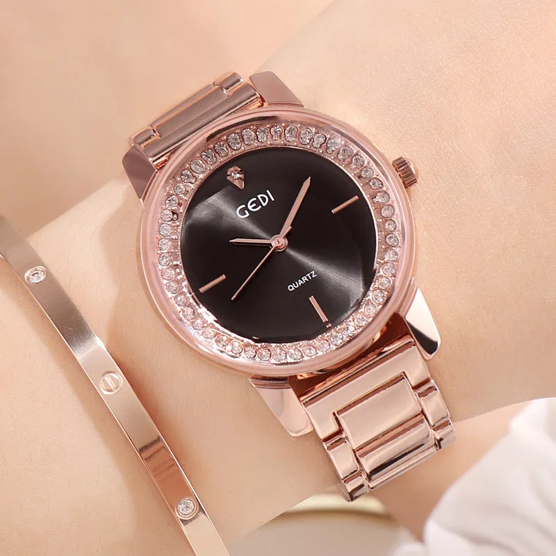 Exquisite Diamond-studded Quartz Women's Watch