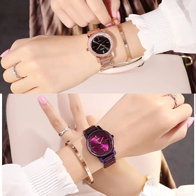 Exquisite Diamond-studded Quartz Women's Watch