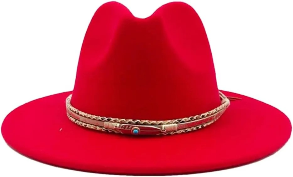 Fedoras Accessories Men's Gentlemen Women's Church Hat Wide Brimmed Jazz Hat Sombrero 20 L59-61cm