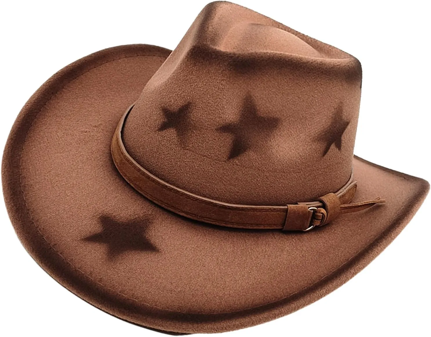 Fedoras Hat Panama Hat Maillard Star Print for Women Men Photo Props Western for Men Women Unisex Wear Headwear