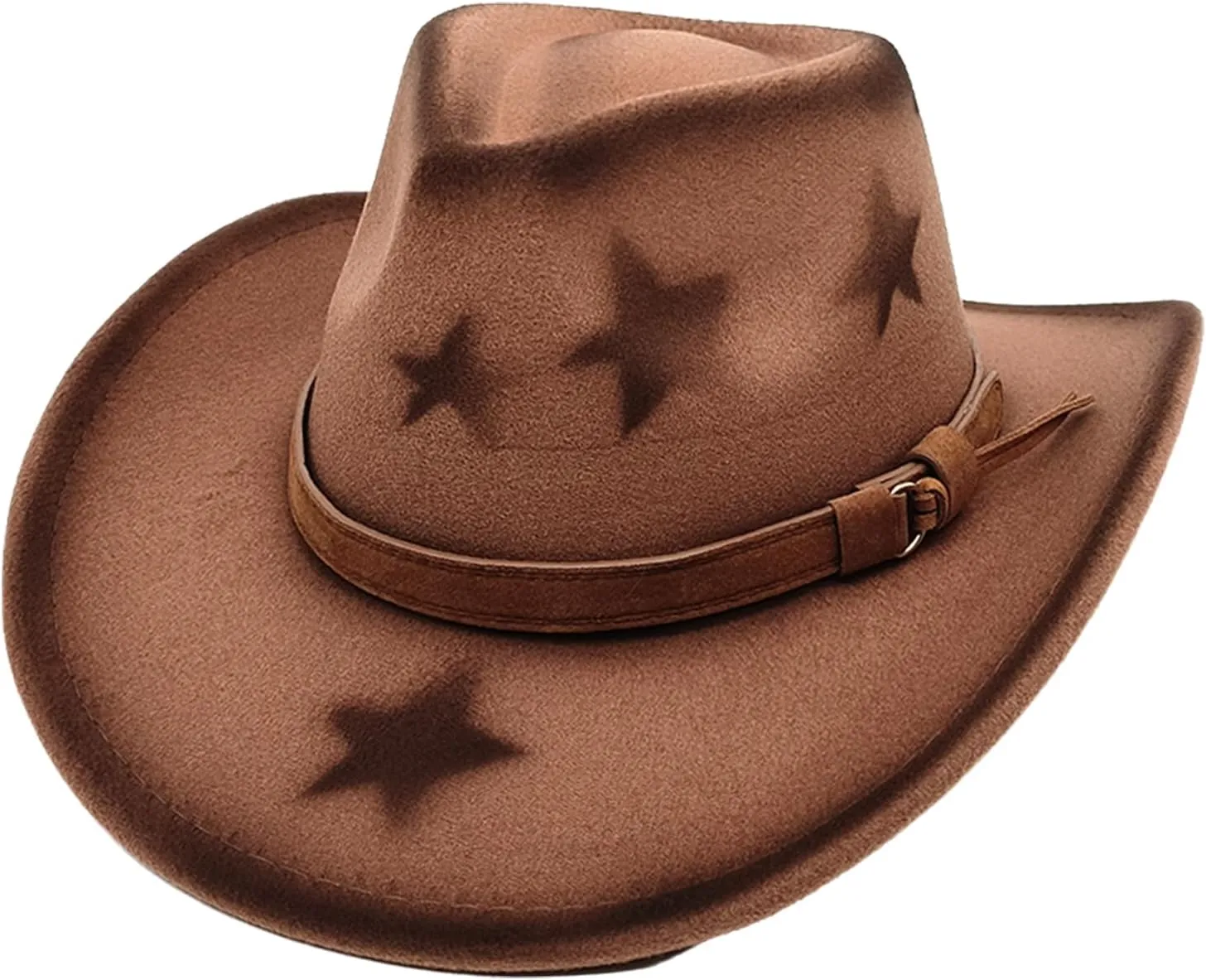 Fedoras Hat Panama Hat Maillard Star Print for Women Men Photo Props Western for Men Women Unisex Wear Headwear