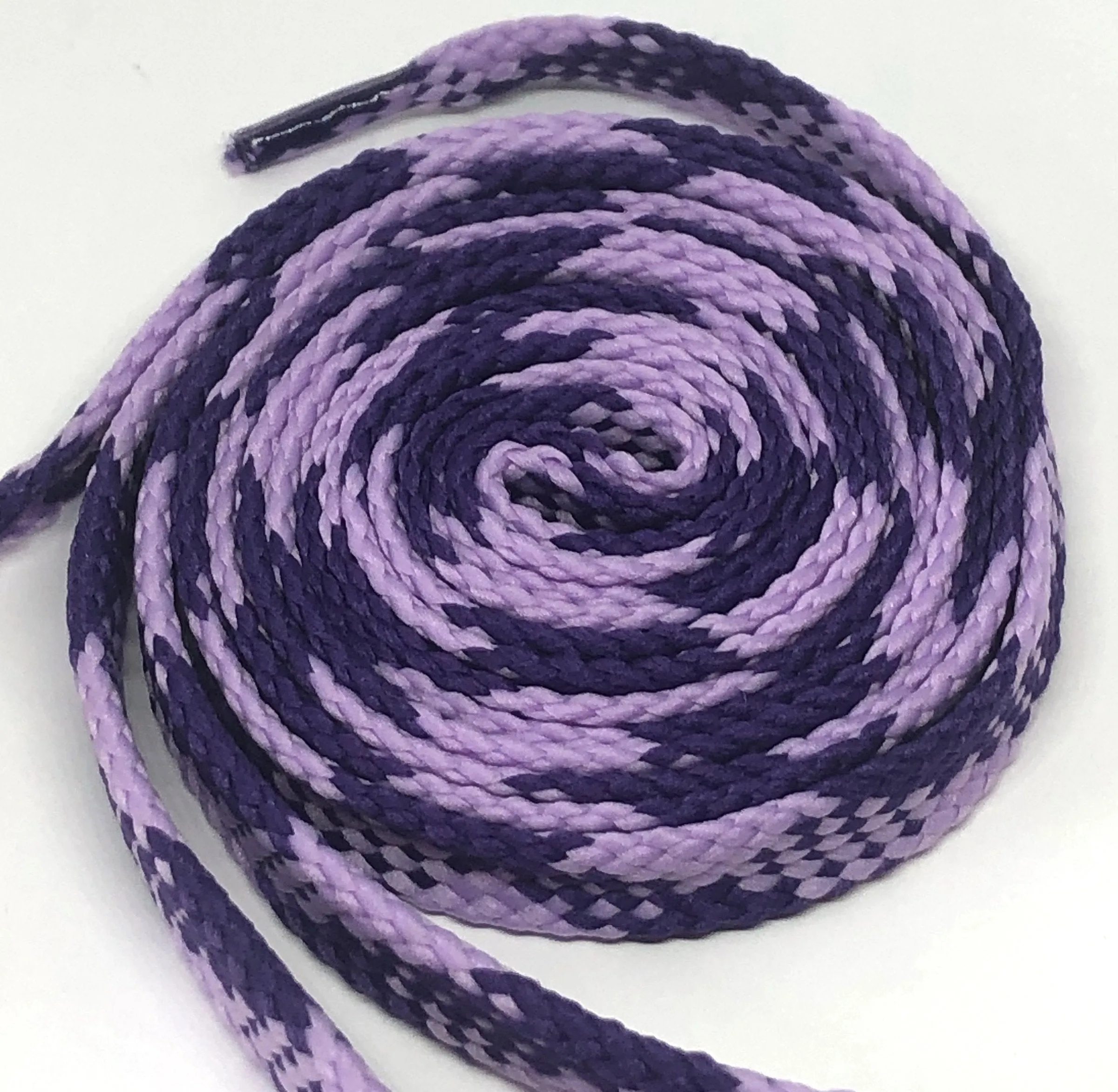 Flat Argyle Shoelaces - Purple and Lilac