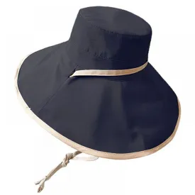 Floppy Sun Hat with Tie - Black