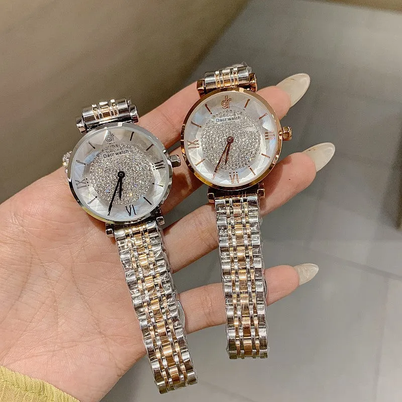 Full of Diamond Stainless Steel Strap Women's Watch